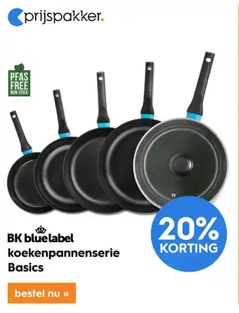 Blokker BK bluelabel koekenpannenserie Basics aanbieding