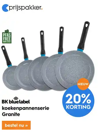 Blokker BK bluelabel koekenpannenserie Granite aanbieding