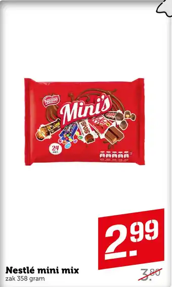 Coop Nestlé mini mix zak 358 gram aanbieding