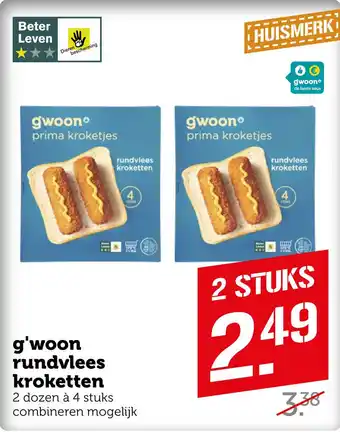 Coop g'woon rundvlees kroketten aanbieding