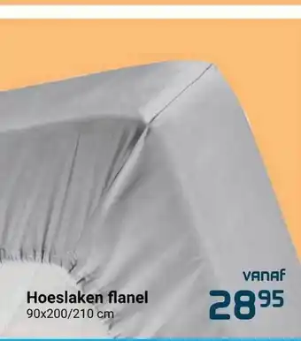 Beddenreus Hoeslaken flanel 90x200-210cm aanbieding