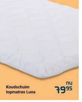 Beddenreus Koudschuim topmatras luna aanbieding