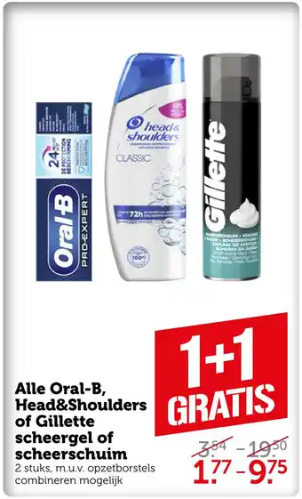 Coop Alle Oral-B, Head&Shoulders of Gillette scheergel of scheerschuim aanbieding