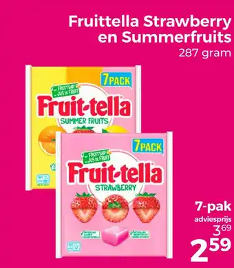 Trekpleister Fruittella Strawberry en Summerfruits aanbieding