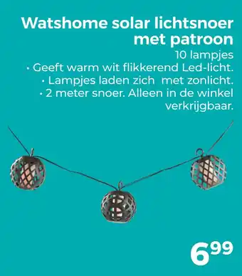 Trekpleister Watshome solar lichtsnoer met patroon aanbieding