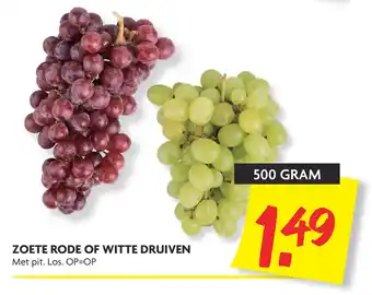 Dekamarkt ZOETE RODE OF WITTE DRUIVEN aanbieding