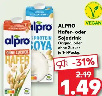 Kaufland DE ALPRO Hafer- oder Sojadrink aanbieding