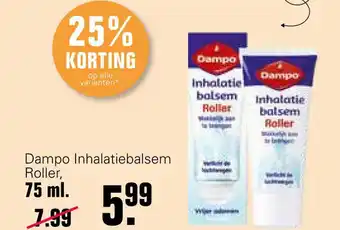 De Online Drogist Dampo Inhalatiebalsem Roller, aanbieding