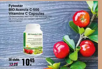 De Online Drogist Fytostar BIO Acerola C-500 Vitamine C Capsules aanbieding