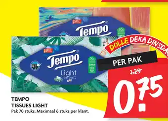 Dekamarkt TEMPO TISSUES LIGHT aanbieding