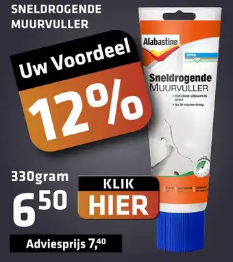 De voordeelmarkt SNELDROGENDE MUURVULLER aanbieding