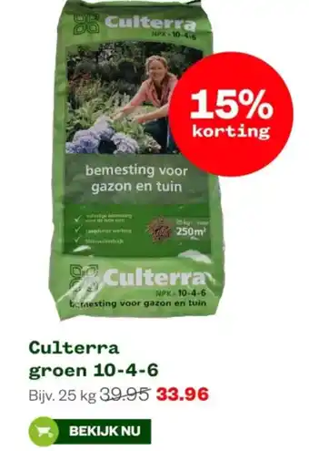 Welkoop Culterra groen 10-4-6  25kg aanbieding