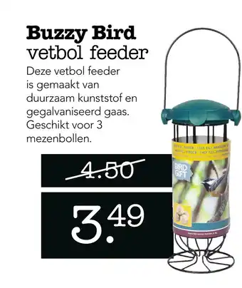 Dierspecialist Buzzy Bird vetbol feeder aanbieding