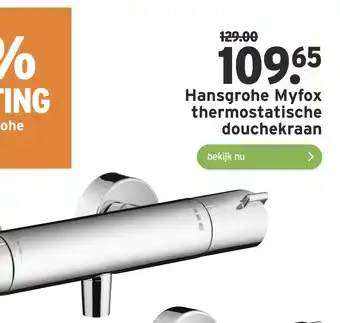 GAMMA Hansgrohe Myfox thermostatische douchekraan aanbieding