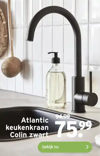 GAMMA Atlantic keukenkraan Colin zwart aanbieding