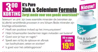 Gezond & Wel it's Pure Zink & Selenium Formula aanbieding