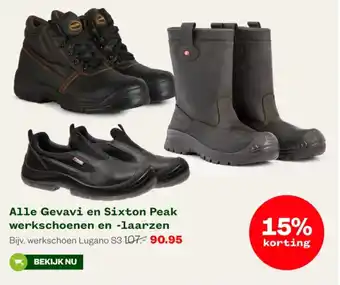 Welkoop Alle Gevavi en Sixton Peak werkschoenen en laarzen aanbieding