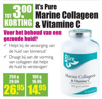 Gezond & Wel it's Pure Marine Collageen & Vitamine C aanbieding