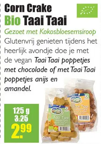 Gezond & Wel Corn Crake Bio Taai Taai aanbieding