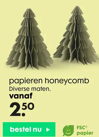 HEMA Papieren honeycomb aanbieding