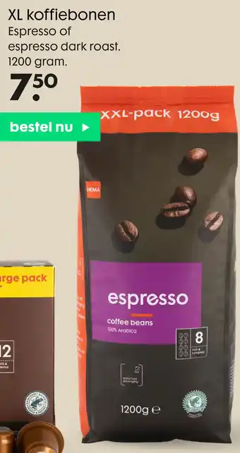 HEMA XL koffiebonen aanbieding