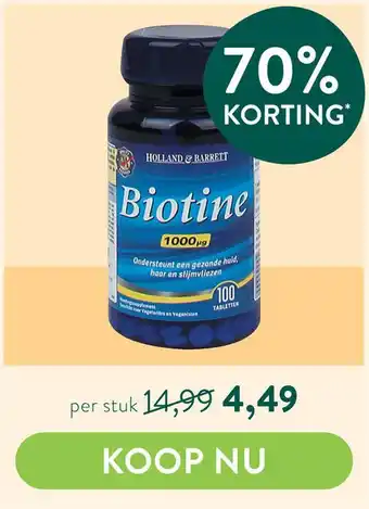 Holland & Barrett Biotine aanbieding