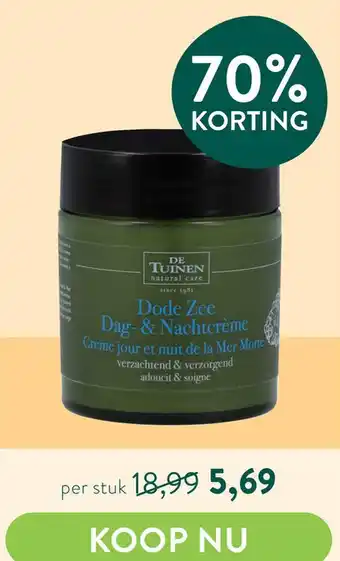 Holland & Barrett Dag- & Nachtcrème Dode Zee aanbieding