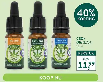 Holland & Barrett CBD+ Olie 2,75% 10 ml aanbieding