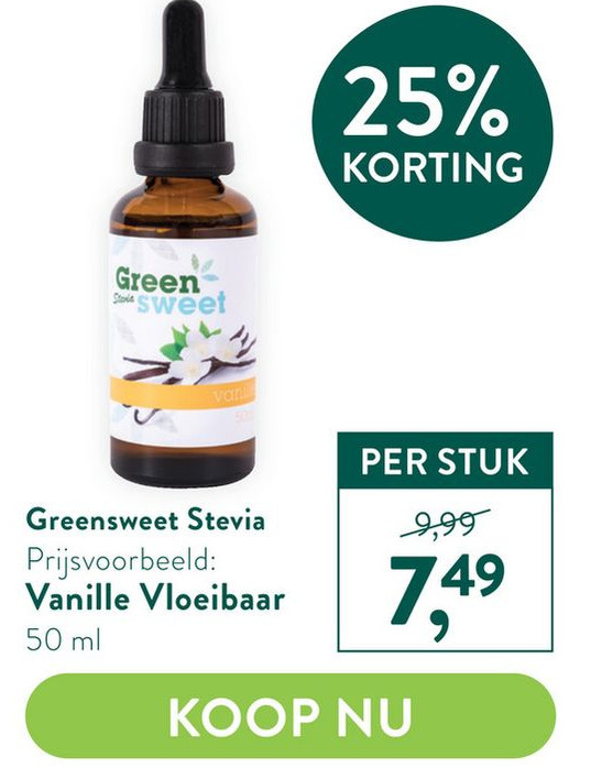 Greensweet Stevia aanbieding bij Holland & Barrett