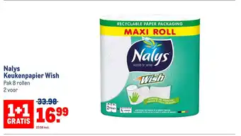 Makro Nalys Keukenpapier Wish aanbieding