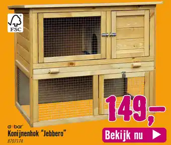 Hornbach 17 Konijnenhok “Jebbero" 8707174 aanbieding