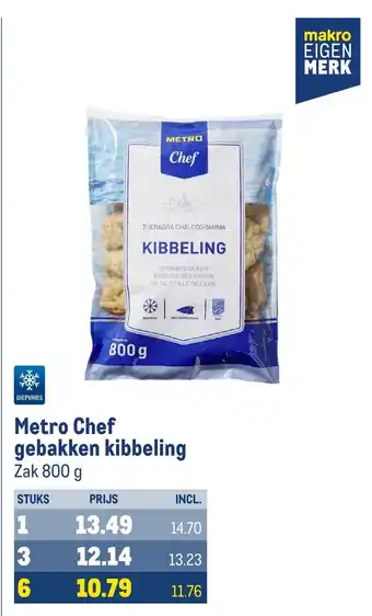 Makro Metro Chef gebakken kibbeling aanbieding
