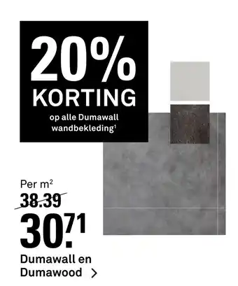 Karwei Dumawall en Dumawood aanbieding