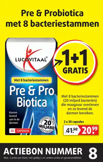 Lucovitaal Pre & Probiotica met 8 bacteriestammen aanbieding