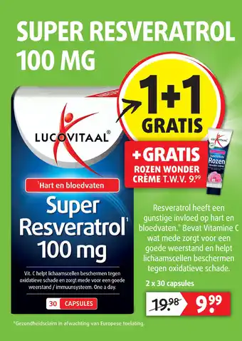 Lucovitaal Super Resveratrol 100 mg aanbieding