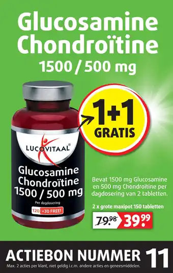 Lucovitaal Glucosamine Chondroïtine 1500/500 mg aanbieding