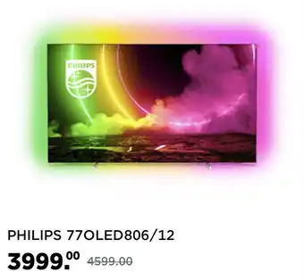 MediaMarkt PHILIPS 77OLED806/12 aanbieding