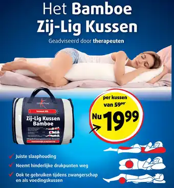 Lucovitaal Het Bamboe Zij-Lig Kussen aanbieding