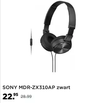 MediaMarkt SONY MDR-ZX310AP zwart aanbieding