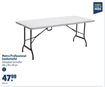 Makro Metro Professional bankettafel aanbieding