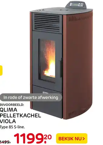 Praxis Qlima Pelletkachel Viola aanbieding