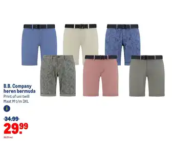 Makro B.B. Company heren bermuda aanbieding