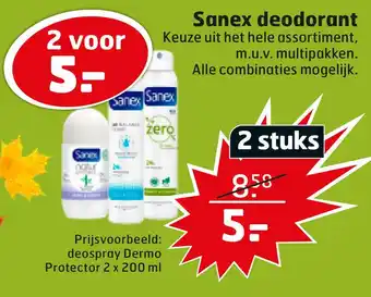 Trekpleister Sanex deodorant aanbieding