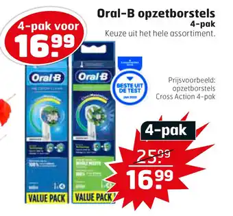 Trekpleister Oral-B opzetborstels 4-pak aanbieding