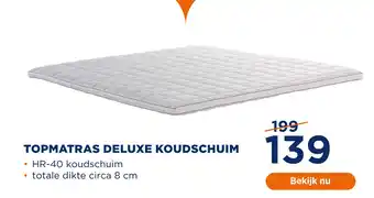 TotaalBED TOPMATRAS DELUXE KOUDSCHUIM aanbieding