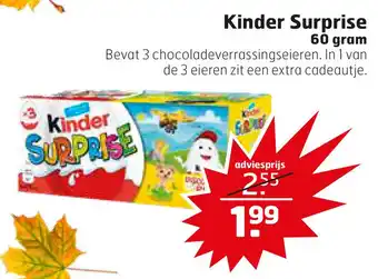 Trekpleister Kinder Surprise 60 gram aanbieding