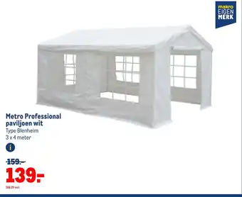 Makro Metro Professional paviljoen aanbieding