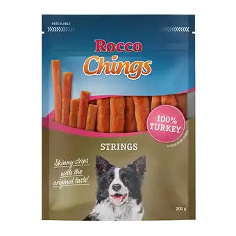 Zooplus Voordeelpakket Rocco Chings Strings - 4 x Kalkoen 200 g aanbieding