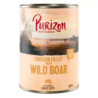 Zooplus 6x400g Adult Kipfilet met Wild Zwijn Purizon Kattenvoer aanbieding