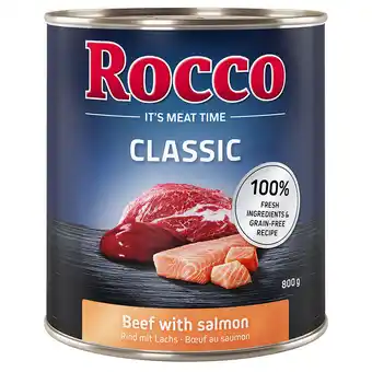 Zooplus Rocco Classic 6 x 800 g Hondenvoer - Rund met Zalm aanbieding